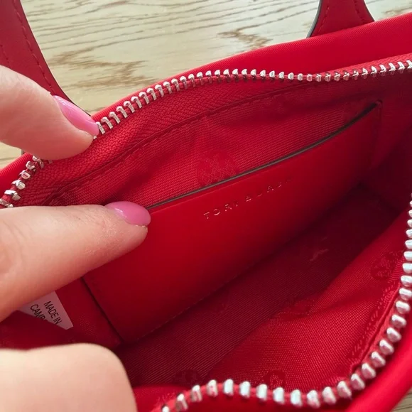 Tory Burch Ella Nylon Mini Tote - Brilliant Red - Picture 5 of 6